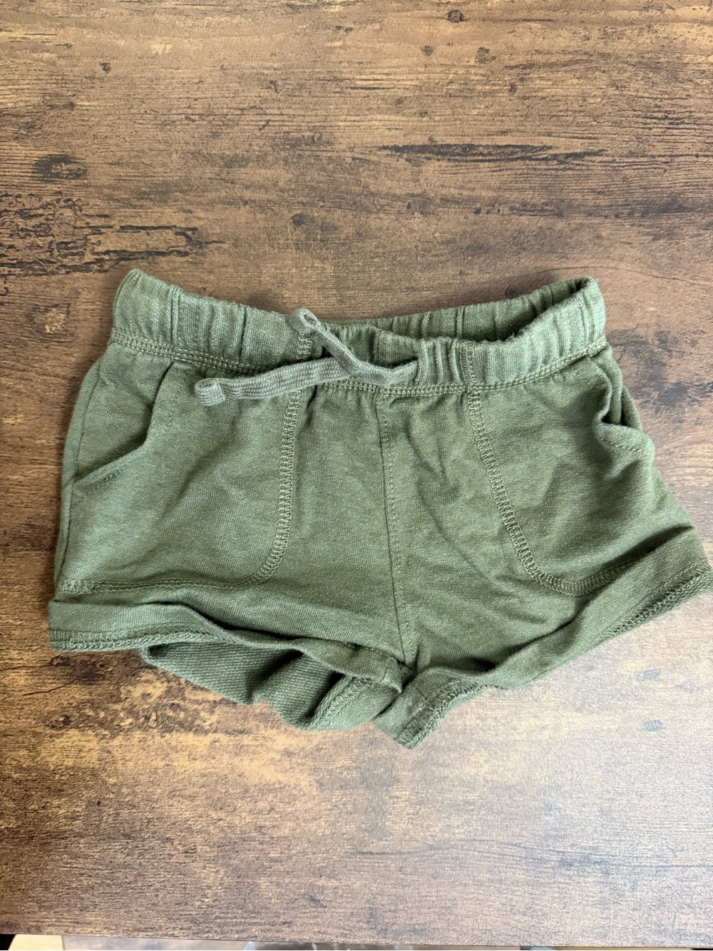 ⭐️5 for $20⭐️ Baby Olive Green Knit Drawstring Shorts 12M